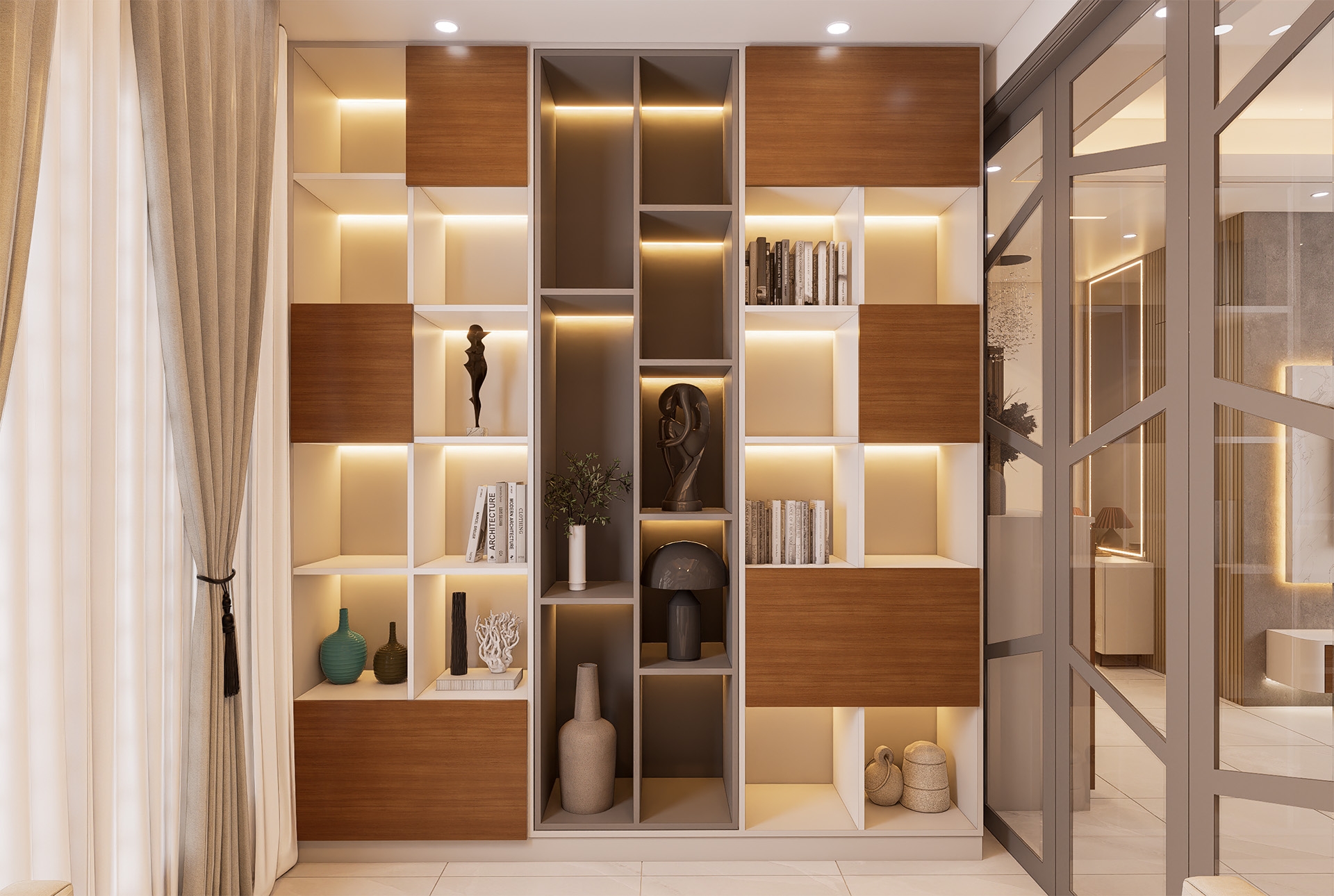 Elegant Living and Dining Space Design