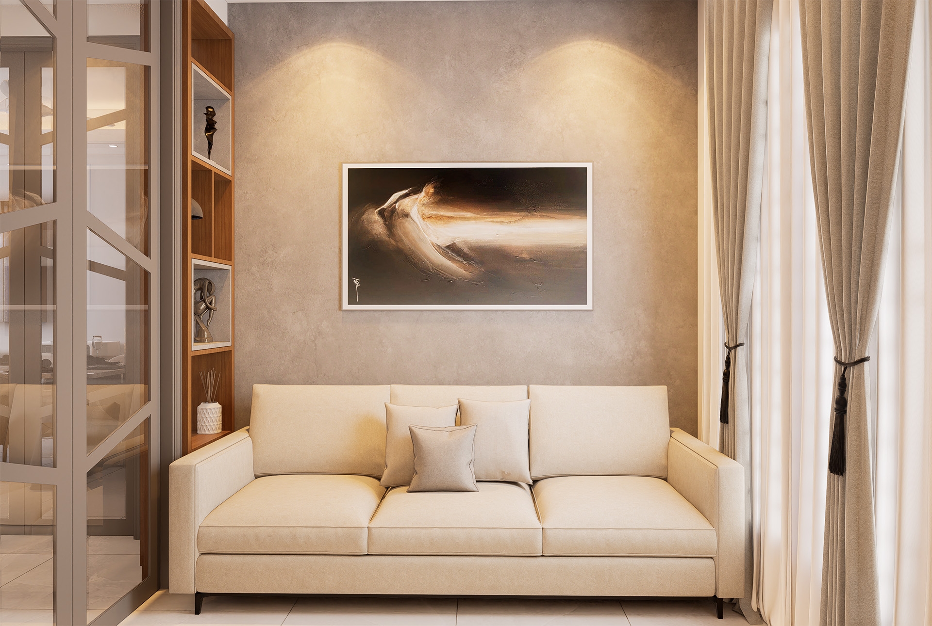 Elegant Living and Dining Space Design