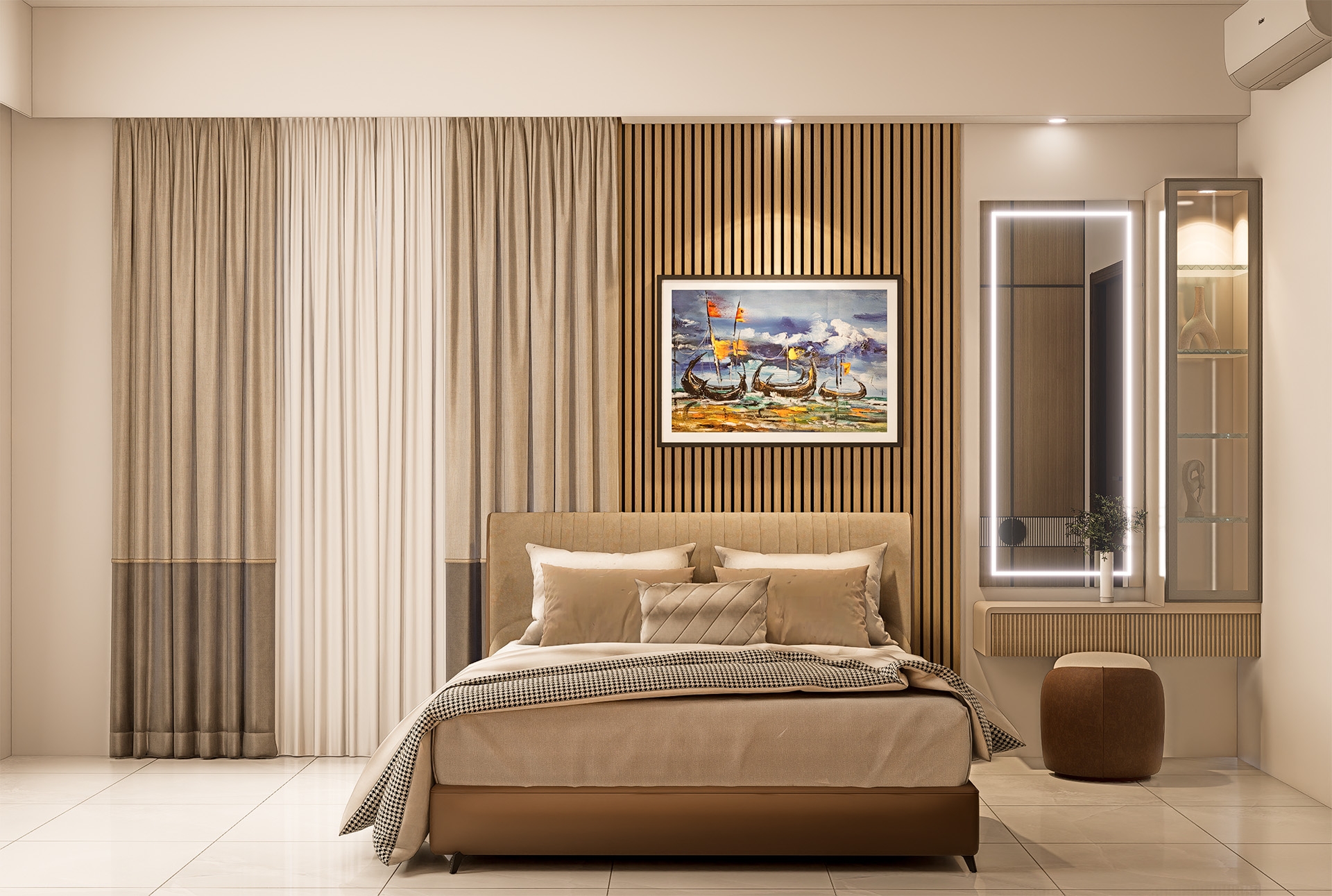 Elegant Bedroom & Wardrobe Interior Design