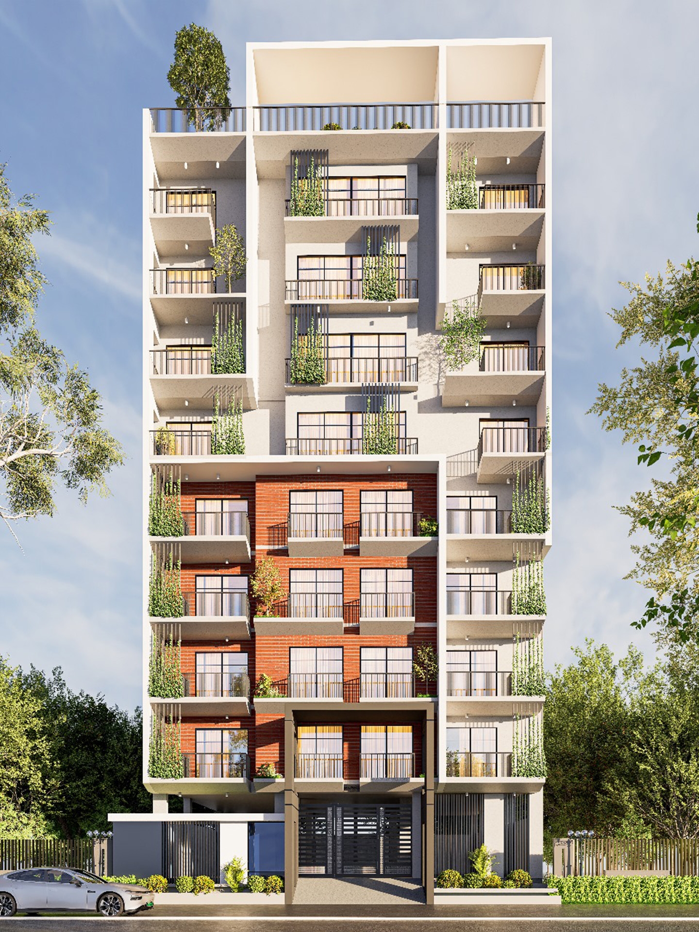 Modern Residential Apartment Exterior Design