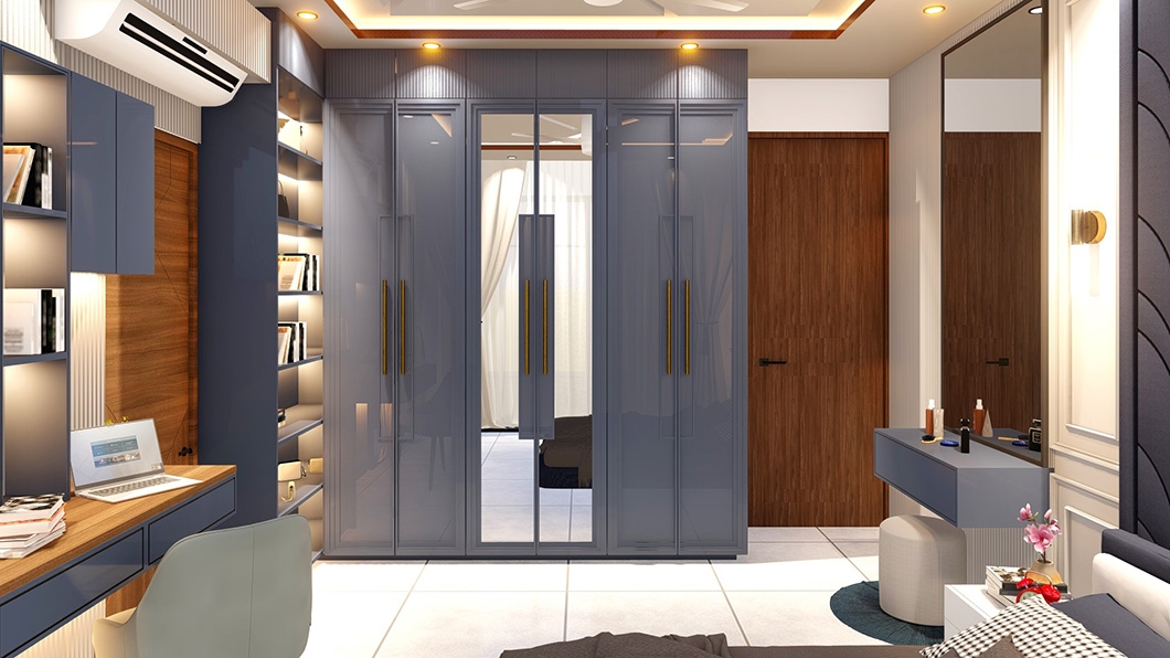 Master Bedroom in Blue Tone