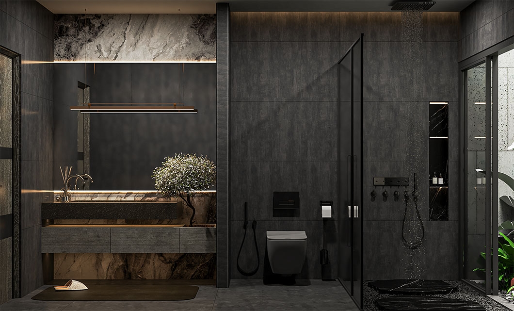 Black Bathroom Design