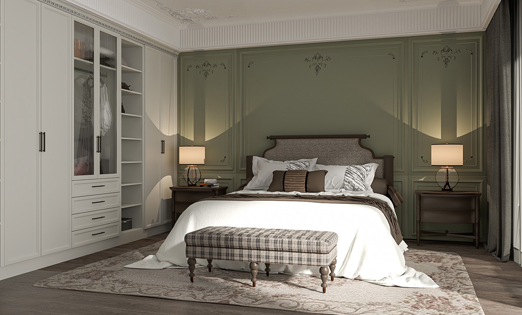 Master Bedroom with Classic Wooden Charm