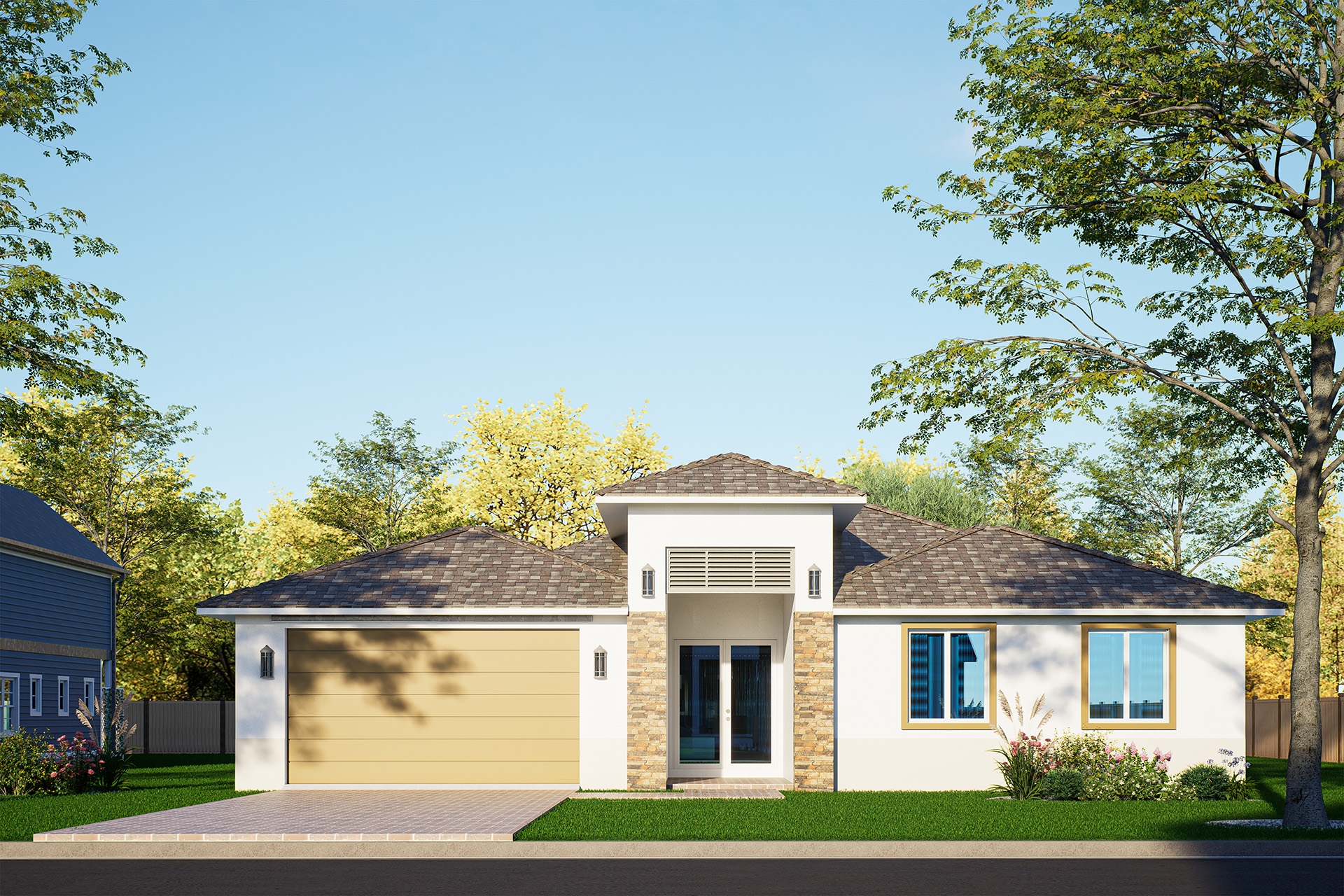 Modern Suburban Villa Exterior Design