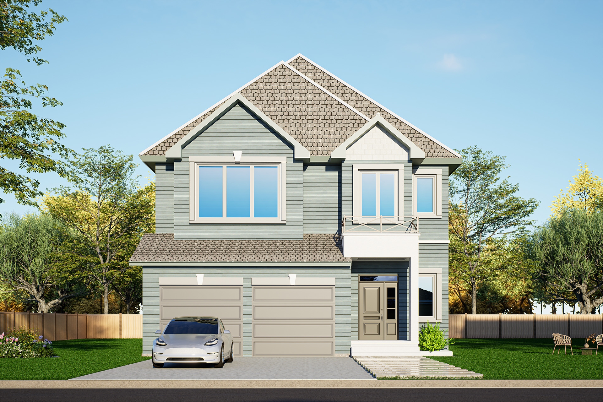 Modern Suburban Villa Exterior Design